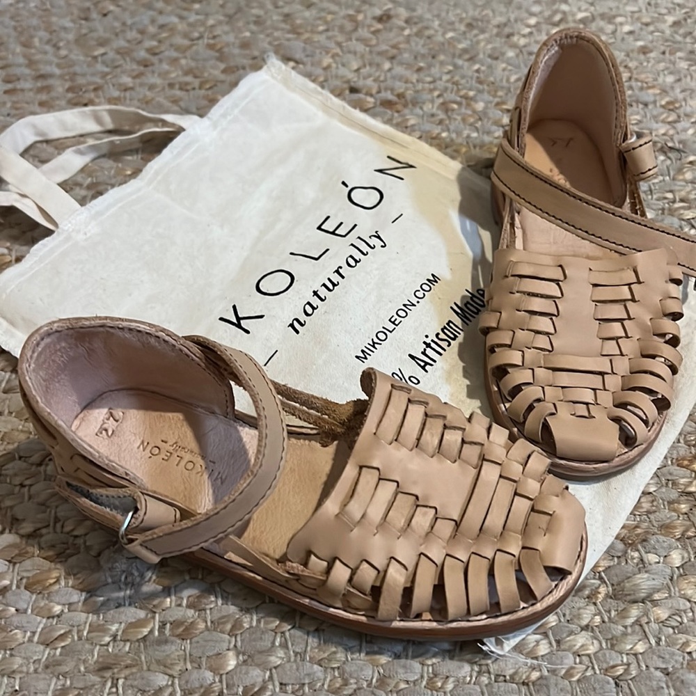 Mikoleon shoes leather Velcro kids 27